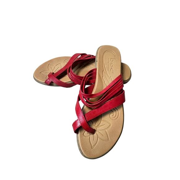 BOC Sandals, size Women's 8, Red; Strappy slip on - Picture 1 of 9